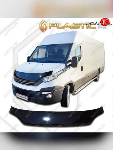 Дефлектор капота (exclusive) CA-Plastic (Classic чёрный) Iveco Daily фургон (2014-2019)