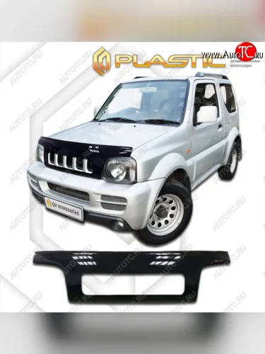 Дефлектор капота (exclusive) CA-Plastic (Classic чёрный) Suzuki Jimny JB23/JB43 1-ый рестайлинг (2002-2012)