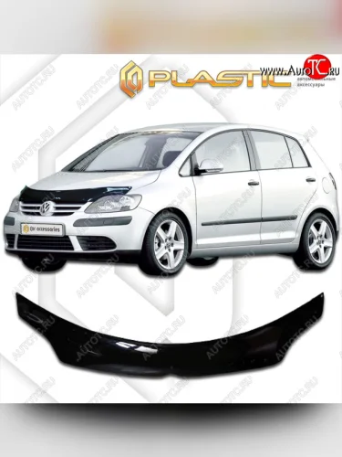 Дефлектор капота (exclusive) CA-Plastic (Classic чёрный) Volkswagen Golf Plus  5 (2004-2009)