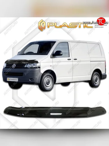 Дефлектор капота (exclusive) CA-Plastic (Classic чёрный) Volkswagen Transporter T5 рестайлинг (2009-2015)