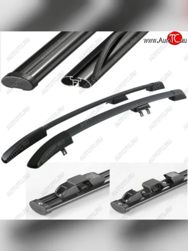 Черные, поперечины черные, крепление скоба, L1300 12314р