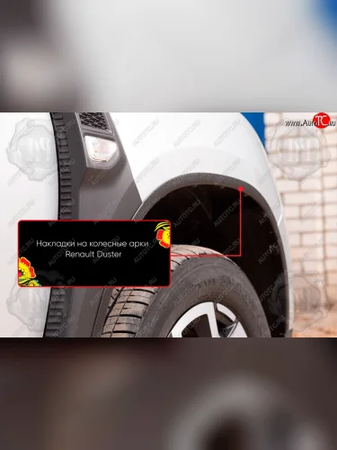 Передняя правая накладка на колесные арки Вариант 2 Русская Артель (Поверхность текстурная) Renault Duster  HM (2021-2024) рестайлинг