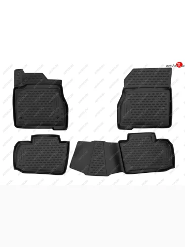 Коврики салона (полиуретан) Element 3D (Чёрные) Nissan Leaf 2 (ZE1) (2017-2025)