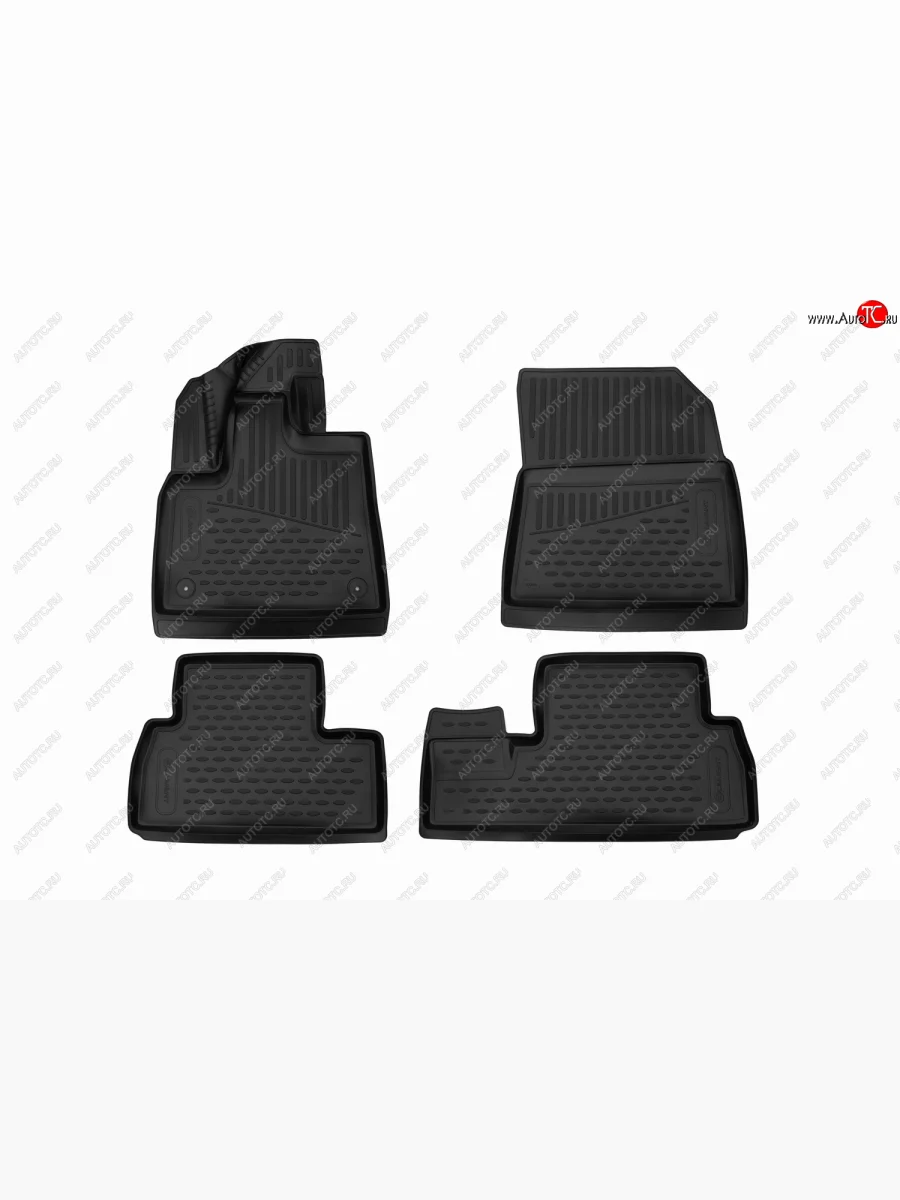 Коврики салона (полиуретан) Element 3D  Peugeot Rifter (2018-2025) K9 (Чёрные)  в Керчи Республика Крым