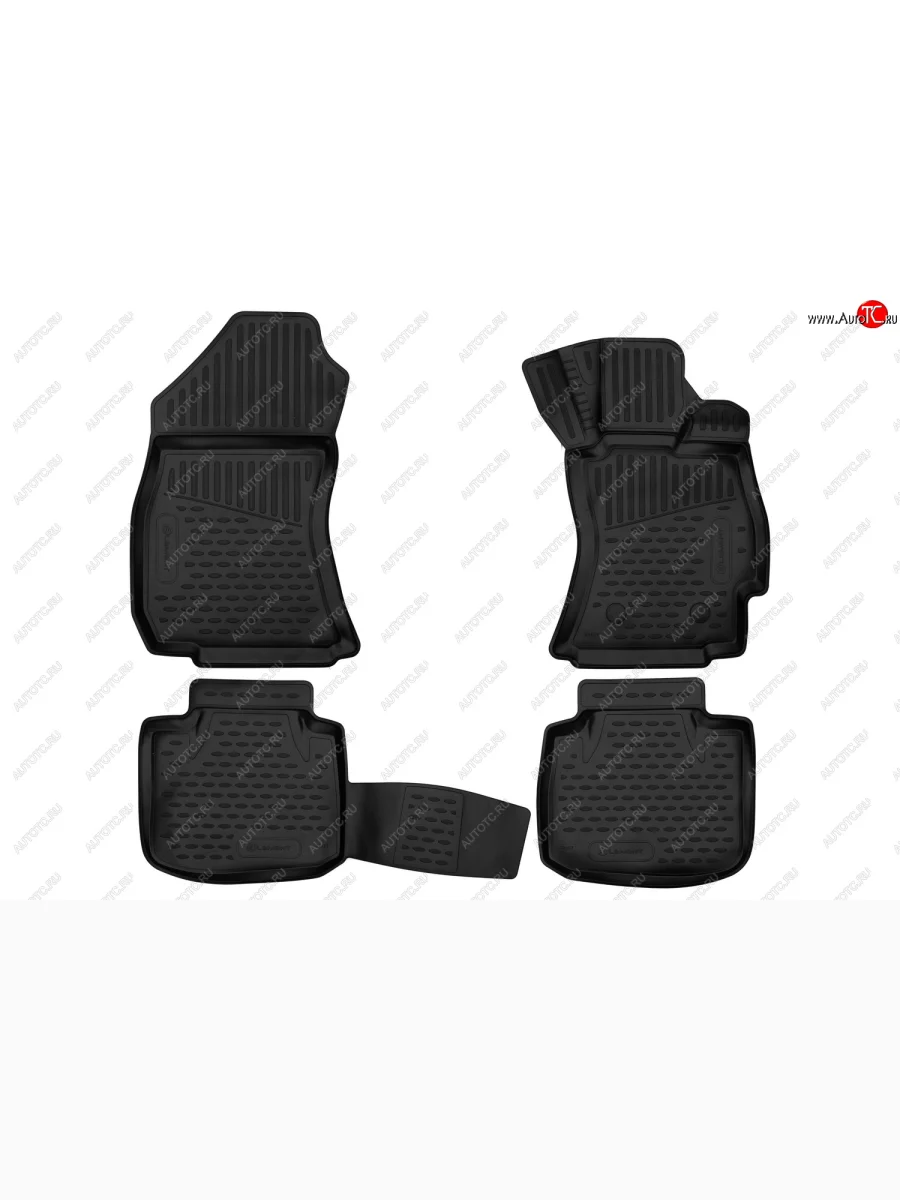 Коврики салона (полиуретан) Element 3D Subaru Outback BS/B15 дорестайлинг универсал (2014-2018) (Чёрные)  в Керчи Республика Крым