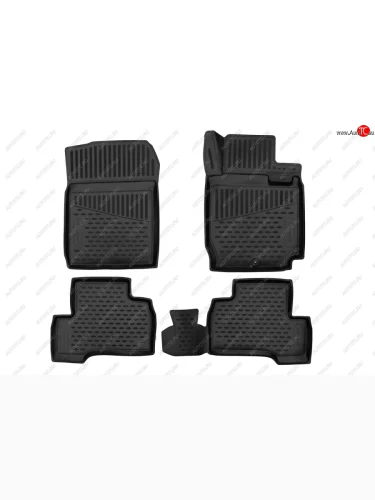 Коврики салона (полиуретан) Element 3D (Чёрные) Suzuki Escudo ( 5,  3) (2006-2017) дв. дорестайлинг, 1-ый рестайлинг, 2-ой рестайлинг
