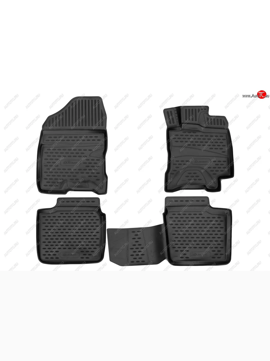 Коврики салона (полиуретан) Element 3D  Toyota Allion (2010-2021) T260 (Чёрные)  в Самаре Самарской области