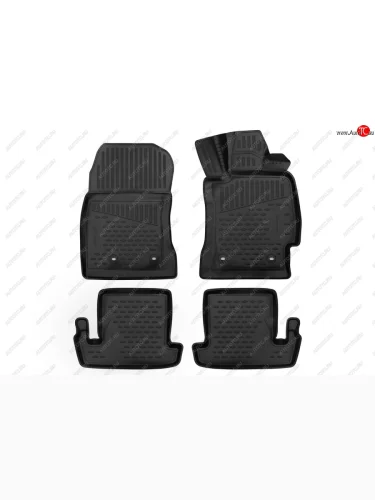 Коврики салона (полиуретан) Element 3D (Чёрные) Toyota GT 86 (2012-2025) дорестайлинг, рестайлинг