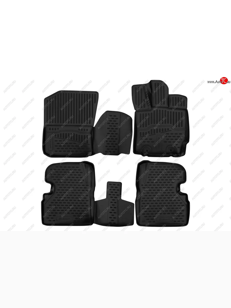 Коврики салона (полиуретан, правый руль) Element 3D  Toyota Passo (2010-2016) 2 (Чёрные)  в Самаре Самарской области