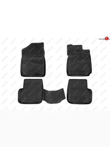 Коврики салона (полиуретан, правый руль) Element 3D (Чёрные) Toyota Probox (2002-2014)
