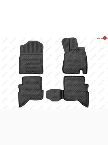 Коврики салона (полиуретан) Element 3D (Чёрные) Toyota Rush  J200 (2006-2016) дорестайлинг, рестайлинг