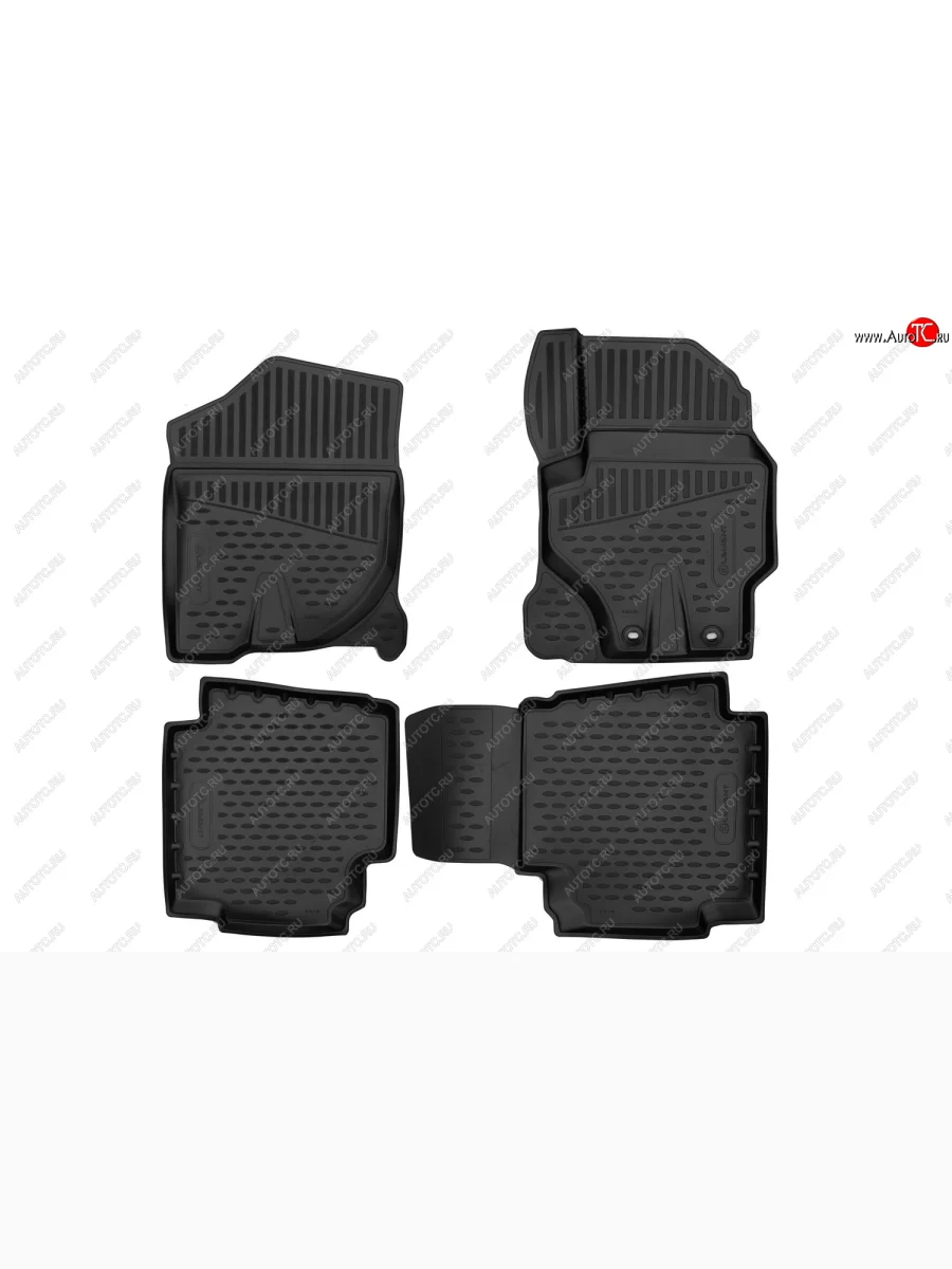Коврики салона (полиуретан, 4WD) Element 3D Toyota Sienta XP170 дорестайинг (2015-2019) (Чёрные)  в Керчи Республика Крым