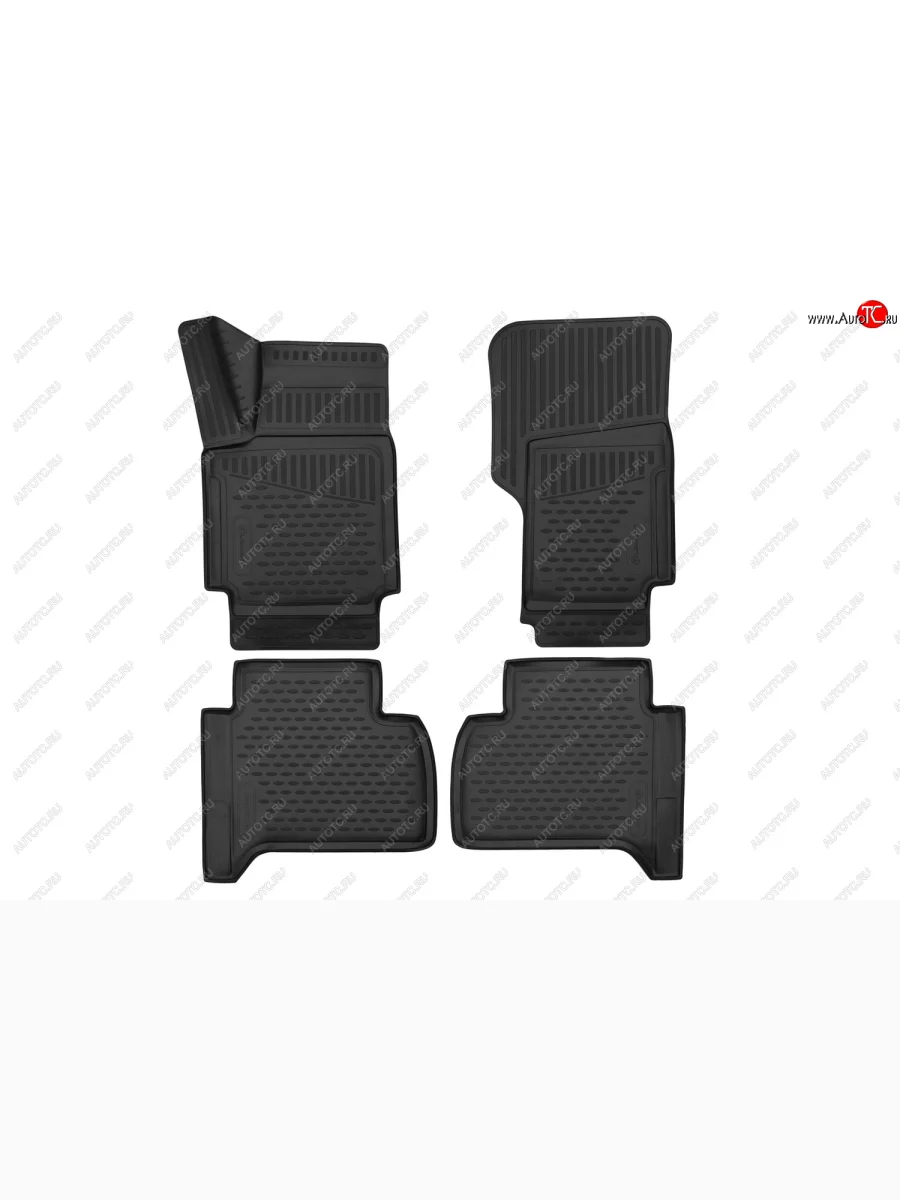 Коврики салона (полиуретан) Element 3D  Volkswagen Amarok (2016-2022) (Чёрные)  в Самаре Самарской области