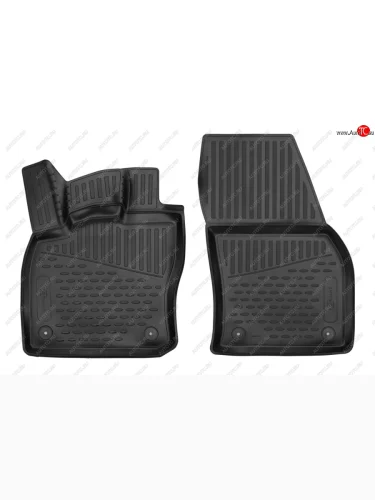 Коврики салона (полиуретан) Element 3D (Чёрные) Volkswagen Caddy (2020-2025)