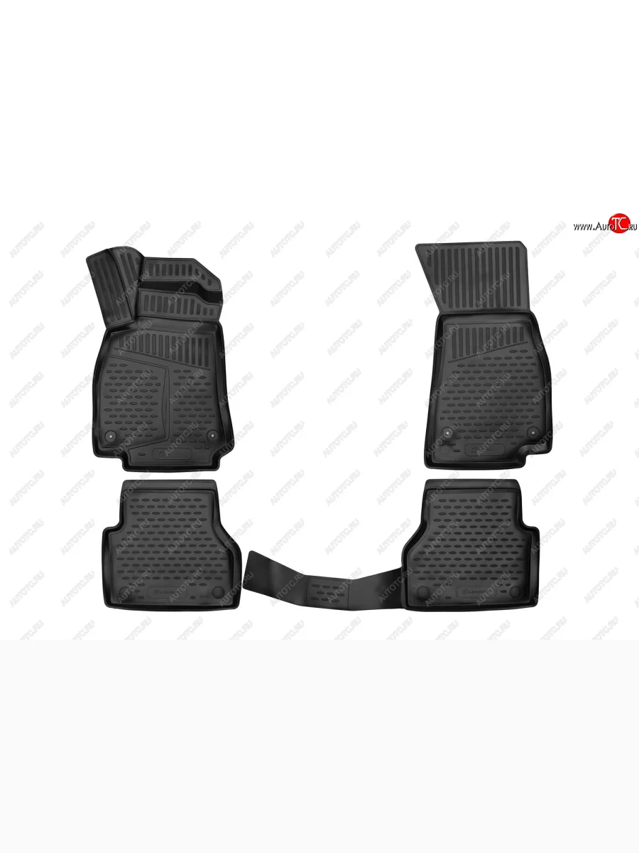 Коврики салона (полиуретан) Element 3D Audi A6 (C8) универсал дорестайлинг (2018-2023) (Чёрные)  в Керчи Республика Крым