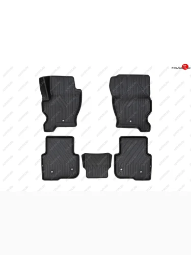 Коврики салона (Polystar) KVEST 3D (Чёрные) Land Rover Discovery  4 L319 (2009-2016)