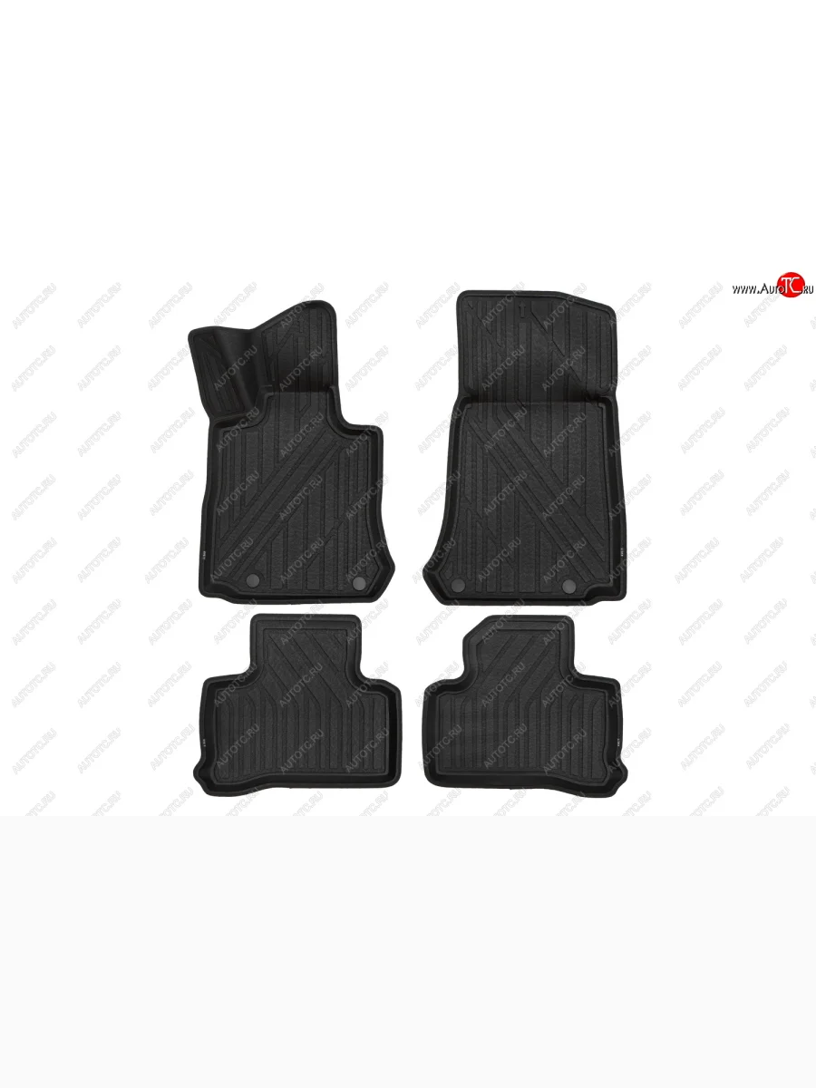 Коврики салона (Polystar) KVEST 3D Mercedes-Benz GLC class X253 (2015-2023) (Чёрные)  в Перми Пермском крае