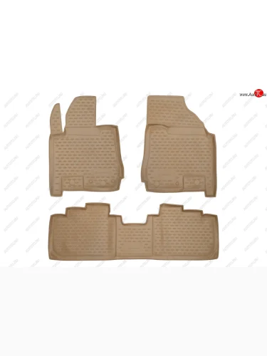 Коврик багажника (полиуретан) Element (Бежевые) Cadillac SRX дорестайлинг (2010-2012)