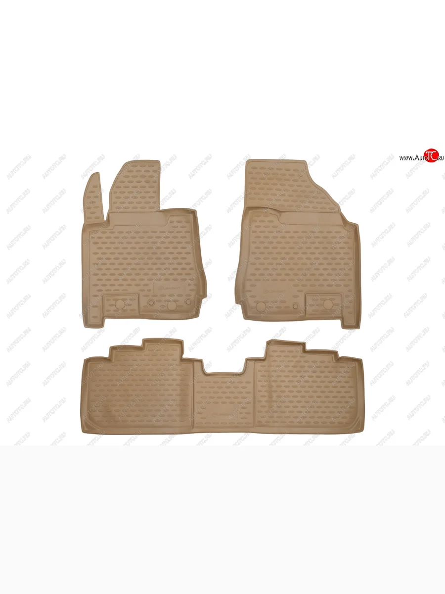 Коврик багажника (полиуретан) Element Cadillac SRX дорестайлинг (2010-2012) (Бежевые)  в Перми Пермском крае