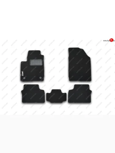 Коврики салона (текстиль) Element (Чёрные) Chery M11 A3 хэтчбэк (2008-2017)