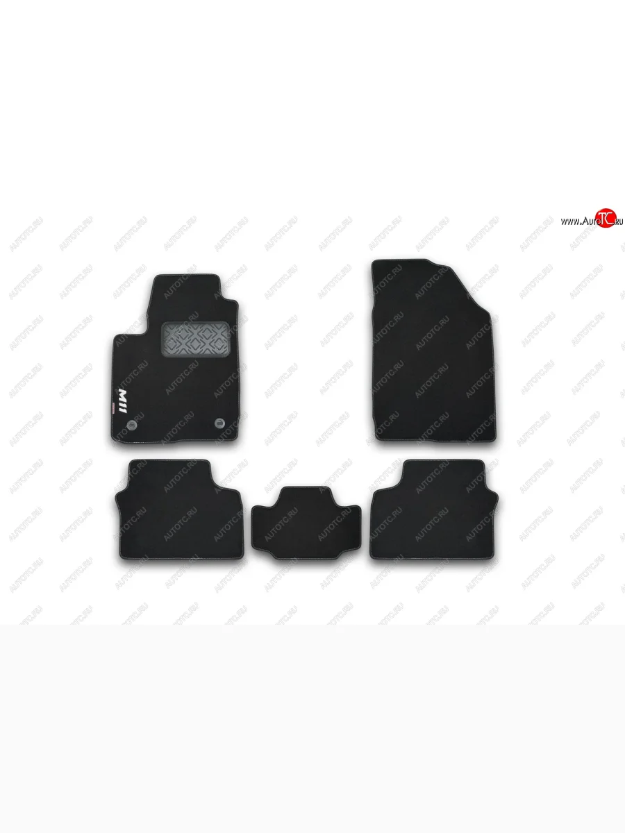 Коврики салона (текстиль) Element Chery M11 A3 хэтчбэк (2008-2017) (Чёрные)  с доставкой в г. Пермь