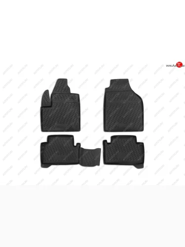 Коврики салона (полиуретан) Element (Чёрные) Ford Transit Connect (2010-2013)