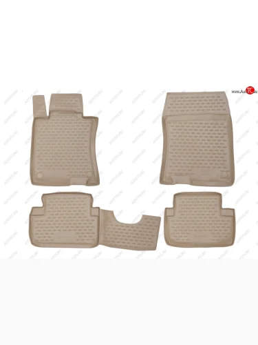 Коврики салона (полиуретан) Element (Бежевые) Honda Accord  8 CU (2008-2013) седан дорестайлинг, седан рестайлинг