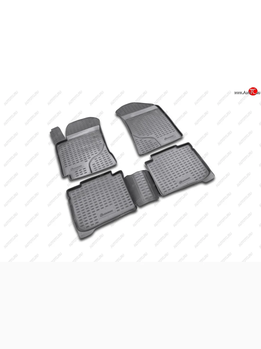 Коврики салона (полиуретан) Element  KIA Cerato (2003-2007) 1 LD (Серые)  в Самаре Самарской области