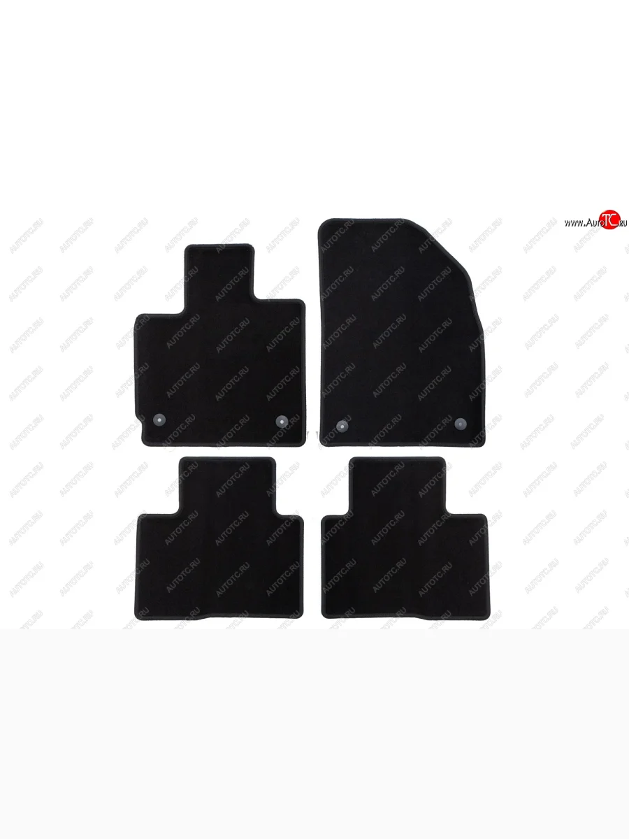 Коврики салона (текстиль) Klever Econom  EXEED TXL (2021-2025) (Чёрные)  в Керчи Республика Крым