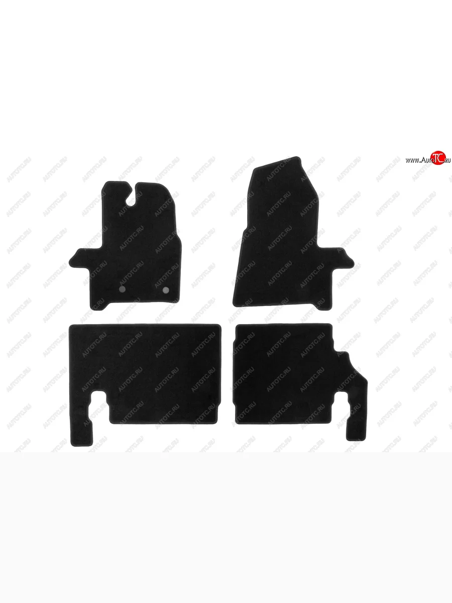 Коврики салона (8 мест, текстиль) Klever Econom Ford Tourneo Custom дорестайлинг (2012-2018) (Чёрные)  с доставкой в г. Керчь