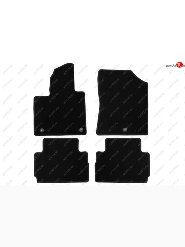 Коврики салона (текстиль) Klever Econom (Чёрные) Hyundai Santa Fe TM рестайлинг (2020-2022)