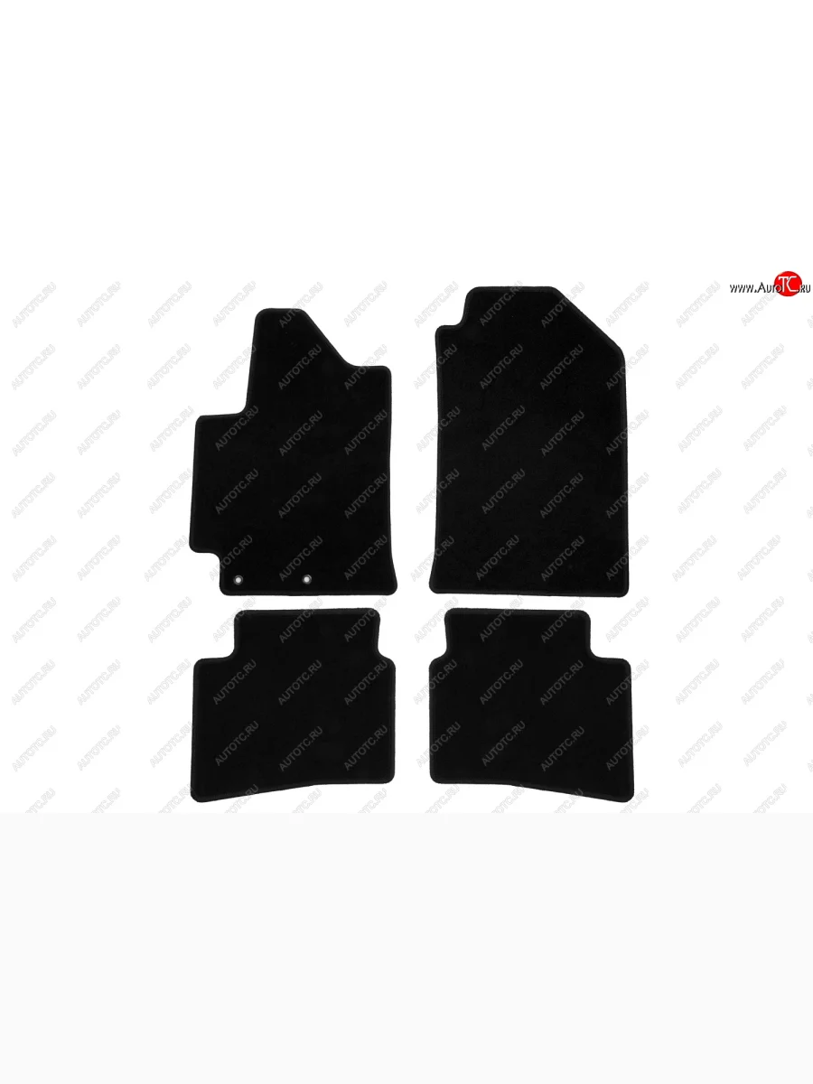 Коврики салона (текстиль) Klever Econom Hyundai Solaris HCR седан дорестайлинг (2017-2020) (Чёрные)  с доставкой в г. Пермь