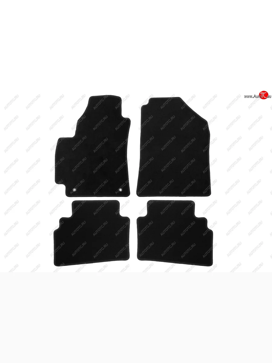 Коврики салона (2WD/4WD, текстиль) Klever Econom KIA Seltos SP2 дорестайлинг (2019-2022) (Чёрные)  с доставкой в г. Пермь