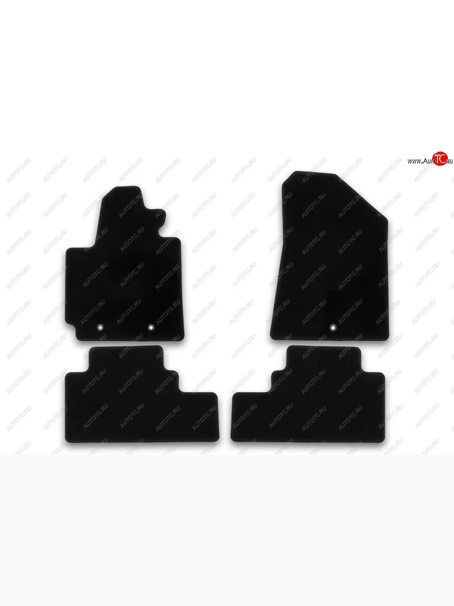 Коврики салона (текстиль) Klever Econom KIA Soul PS дорестайлинг (2014-2016) (Чёрные)  в Самаре Самарской области