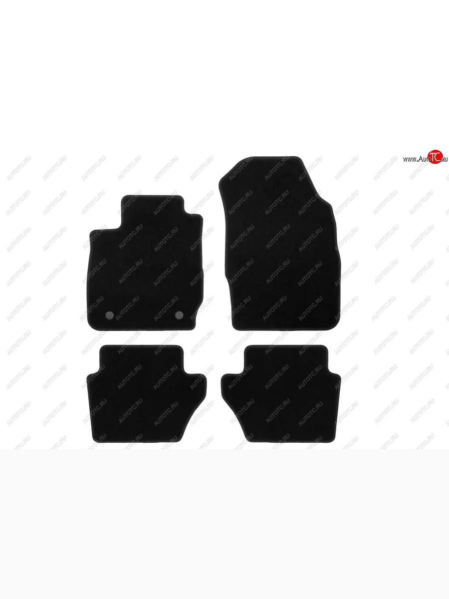 Коврики салона (текстиль) Klever Econom Ford Fiesta 6 хэтчбэк 3 дв. дорестайлинг (2008-2013) (Чёрные)  с доставкой в г. Керчь