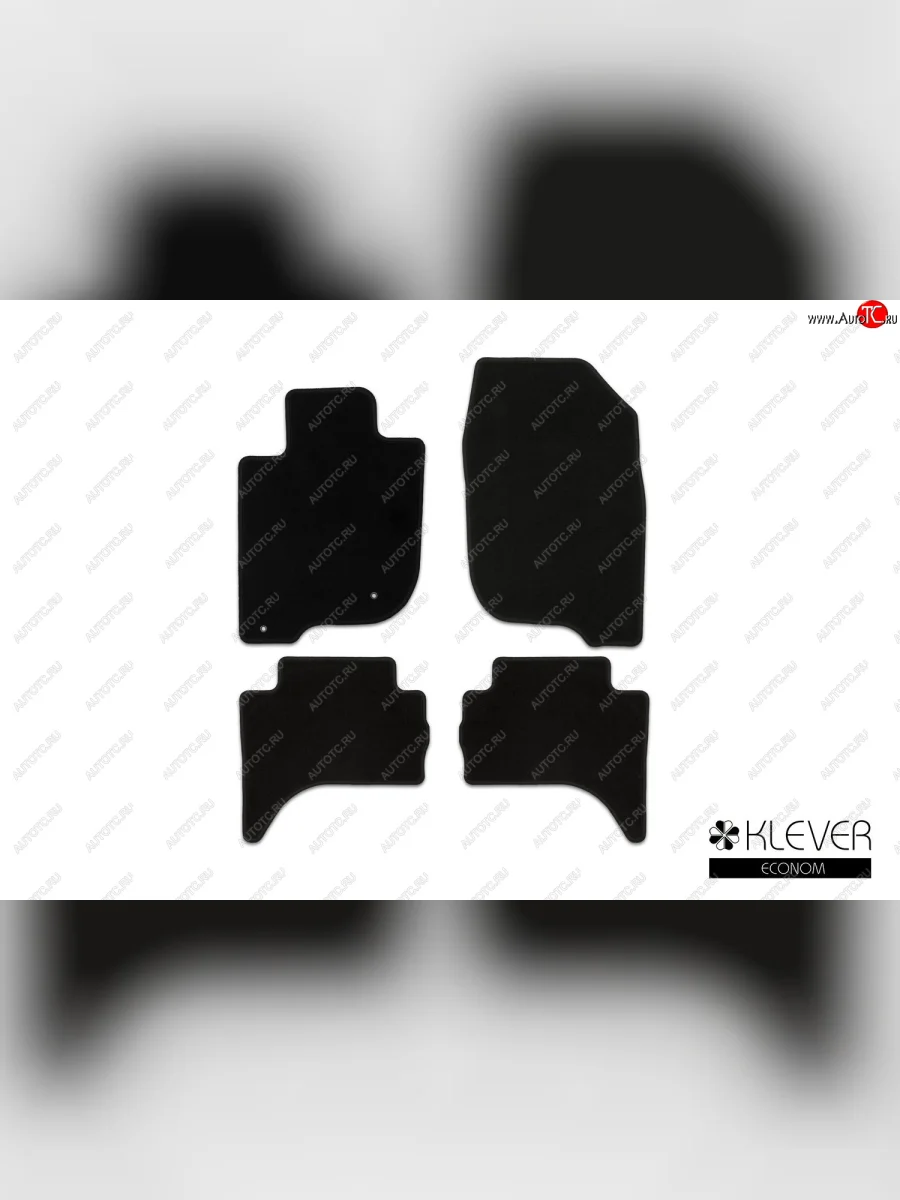 Коврики салона (текстиль) Klever Econom Mitsubishi L200 5 KK,KL дорестайлинг (2015-2019) (Чёрные)  в Керчи Республика Крым