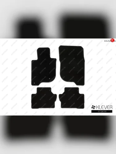 Коврики салона (текстиль) Klever Econom (Чёрные) Mitsubishi Pajero Sport ( QE,  QF) (2015-2022) дорестайлинг, рестайлинг