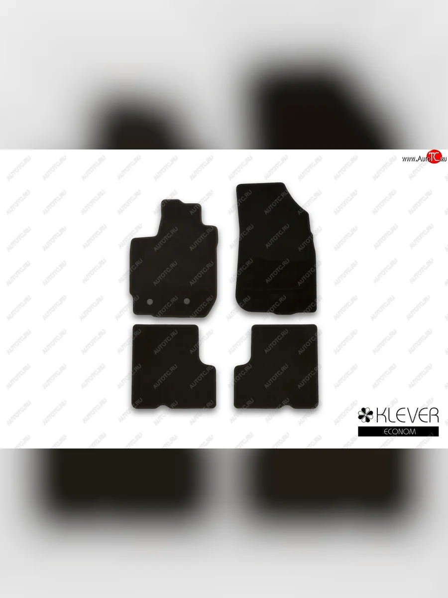 Коврики салона (текстиль) Klever Econom Nissan Terrano D10 рестайлинг (2016-2022) (Чёрные)  с доставкой в г. Керчь