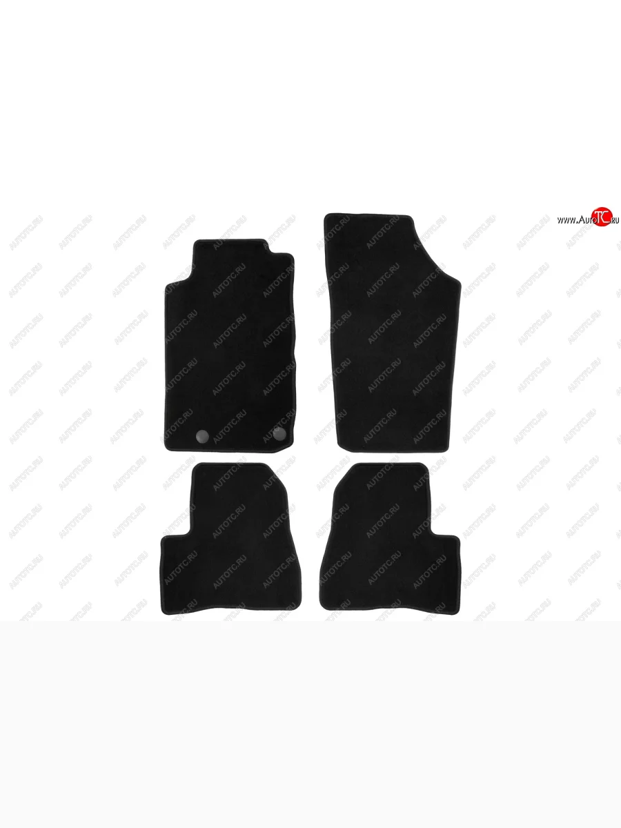 Коврики салона (текстиль) Klever Econom Peugeot 206 хэтчбэк 5 дв. 2AC дорестайлинг (1998-2003) (Чёрные)  в Перми Пермском крае