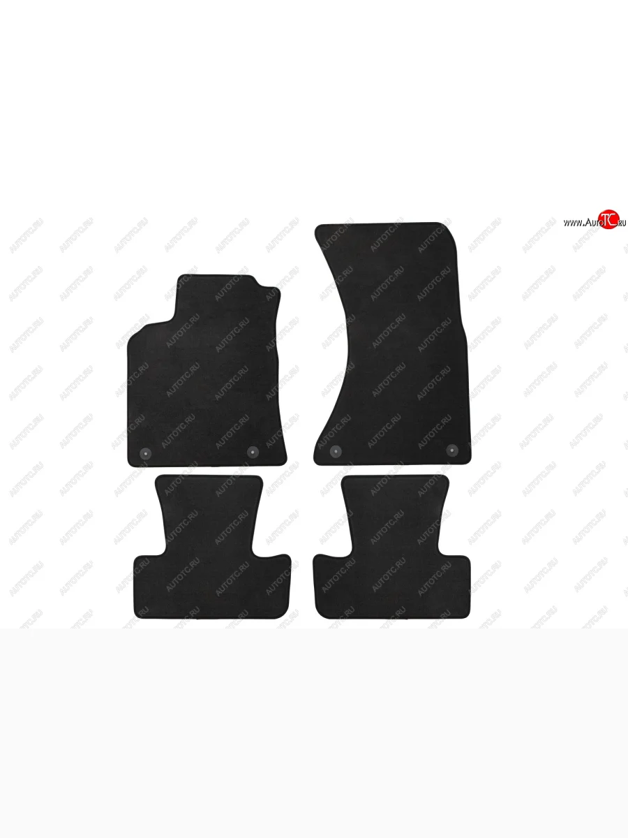 Коврики салона (текстиль) Klever Econom Audi Q5 8R дорестайлинг (2008-2012) (Чёрные)  в Перми Пермском крае