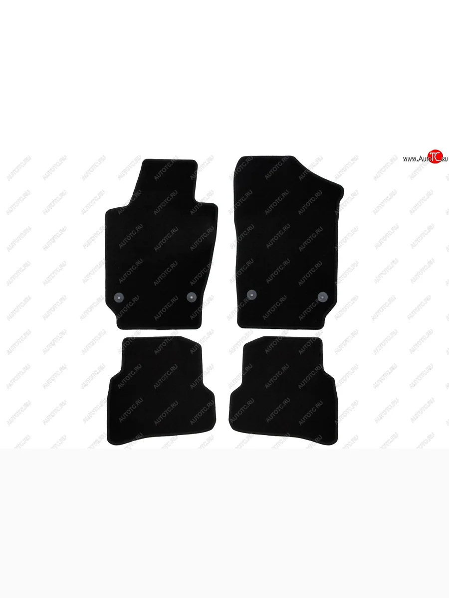 Коврики салона (текстиль) Klever Econom Seat Ibiza 6J хэтчбэк 5 дв. доресталийнг (2008-2012) (Чёрные)  в Керчи Республика Крым