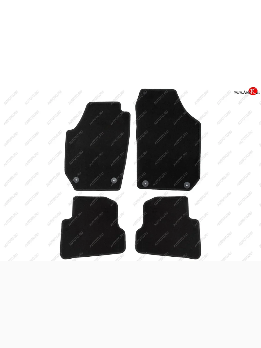 Коврики салона (текстиль) Klever Econom Skoda Fabia Mk2 хэтчбэк рестайлинг (2010-2014) (Чёрные)  в Перми Пермском крае