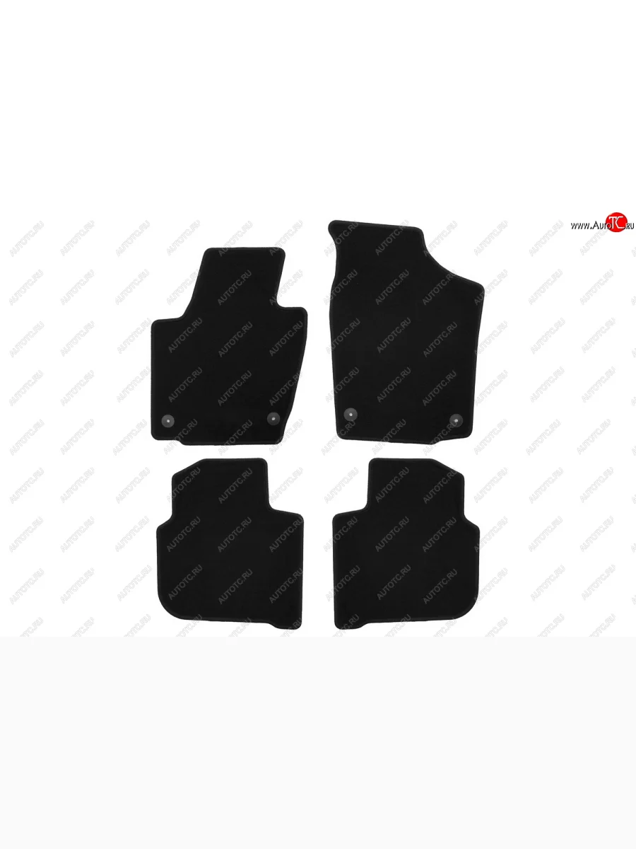 Коврики салона (текстиль) Klever Econom Skoda Rapid NH3 дорестайлинг лифтбэк (2012-2017) (Чёрные)  в Керчи Республика Крым