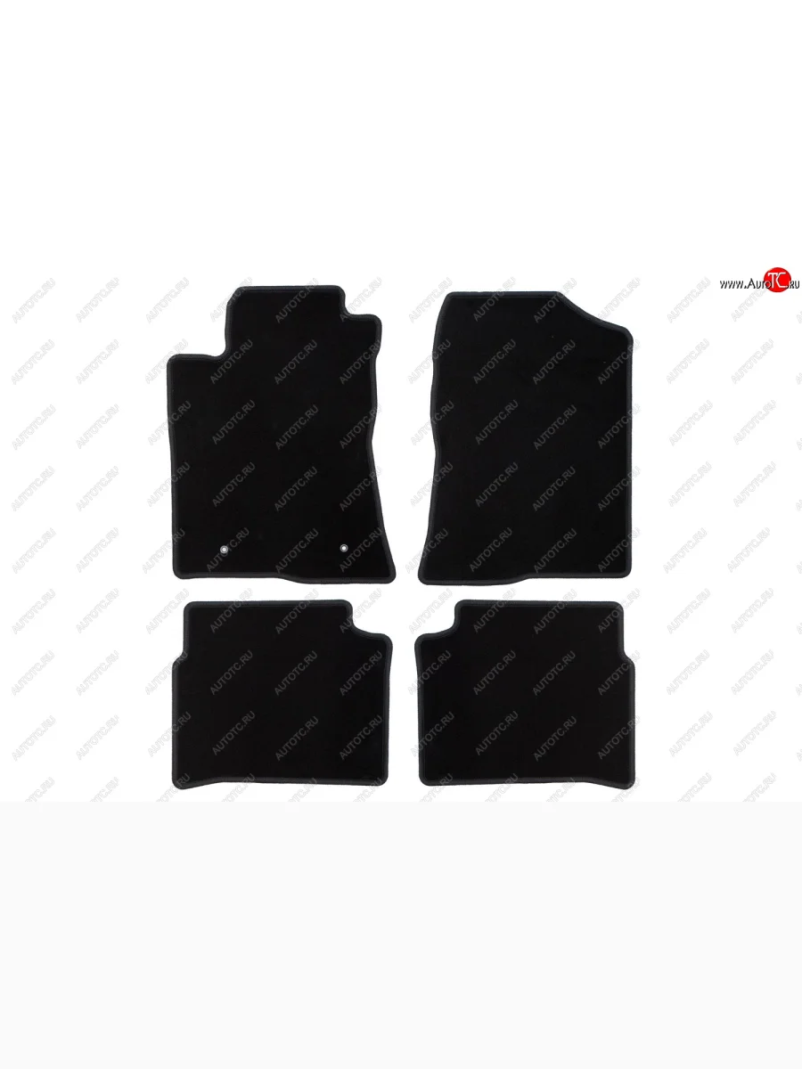 Коврики салона (текстиль) Klever Econom Toyota Avensis T250 седан дорестайлинг (2003-2006) (Чёрные)  в Керчи Республика Крым