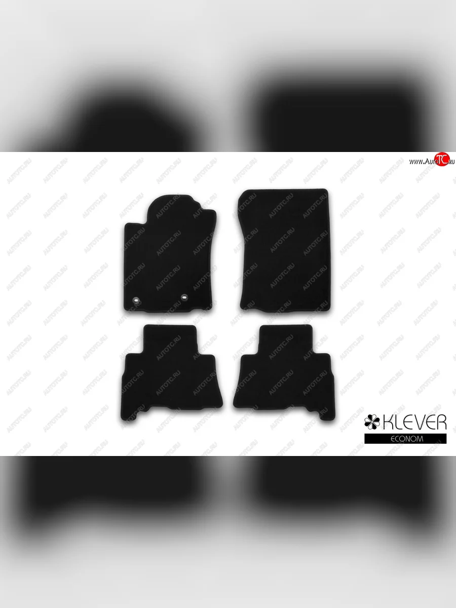 Коврики салона (текстиль) Klever Econom Toyota Land Cruiser Prado J150 1-ый рестайлинг (2013-2017) (Чёрные)  в Керчи Республика Крым