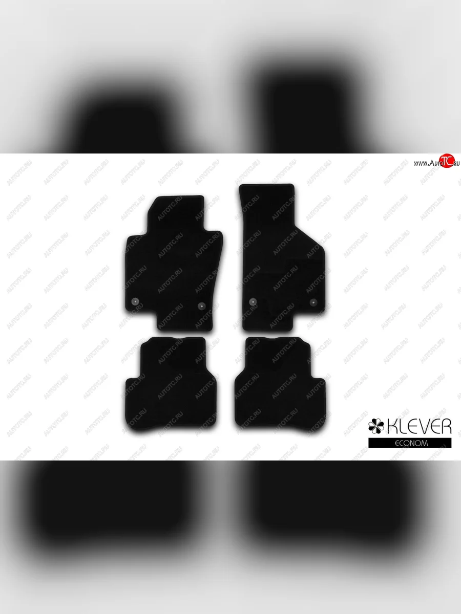 Коврики салона (текстиль) Klever Econom Volkswagen Passat B7 седан (2010-2015) (Чёрные)  в Самаре Самарской области