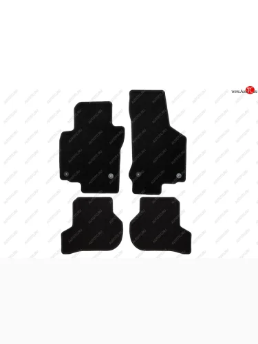 Коврики салона (текстиль) Klever Econom (Чёрные) Volkswagen Scirocco дорестайлинг (2008-2014)