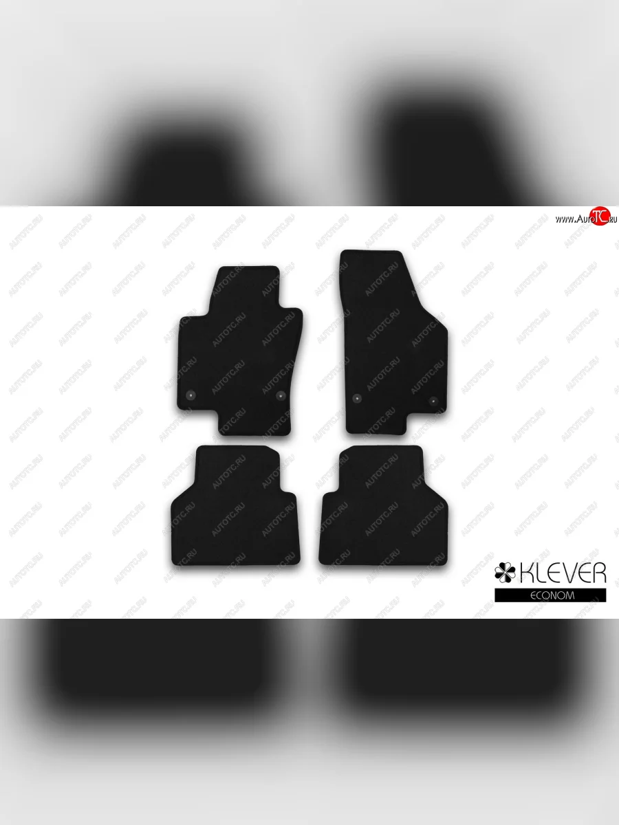 Коврики салона (текстиль) Klever Econom Volkswagen Tiguan NF дорестайлинг (2006-2011) (Чёрные)  в Керчи Республика Крым