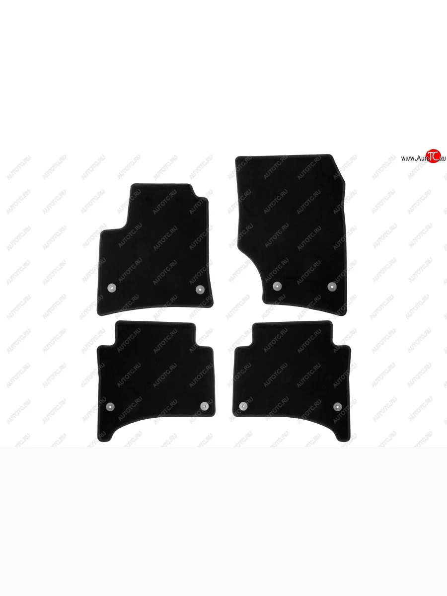 Коврики салона (текстиль) Klever Econom Volkswagen Touareg 1 GP дорестайлинг (2002-2007) (Чёрные)  в Перми Пермском крае