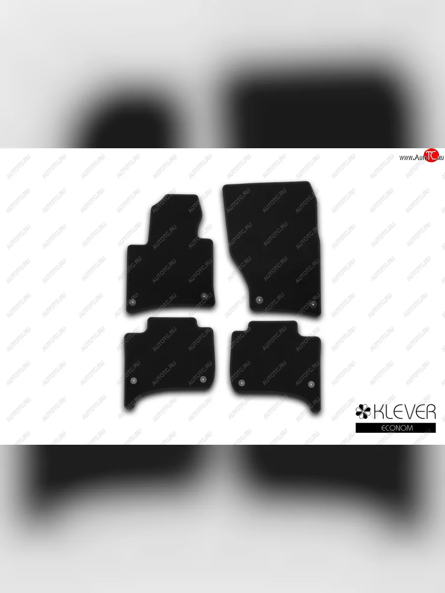 Коврики салона (текстиль) Klever Econom Volkswagen Touareg 2 NF дорестайлинг (2010-2014) (Чёрные)  в Перми Пермском крае
